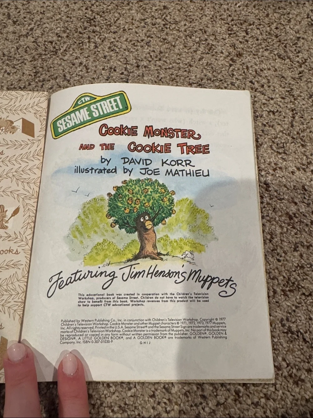 Sesame Street Cookie Monster and Cookie Tree Book - Blue, Green, Brown